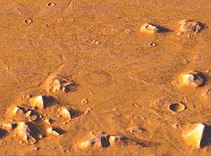 Photo of Mars Landscape with Face & Pryamids